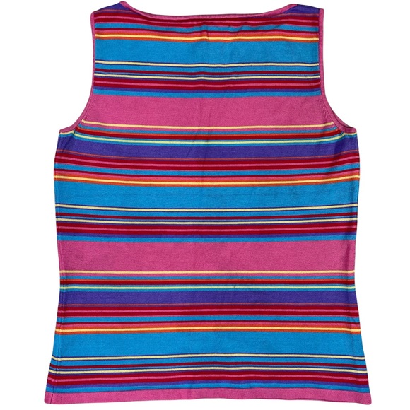 Lauren Ralph Lauren size small rainbow striped sleeveless top, like new! EUC - Picture 4 of 10
